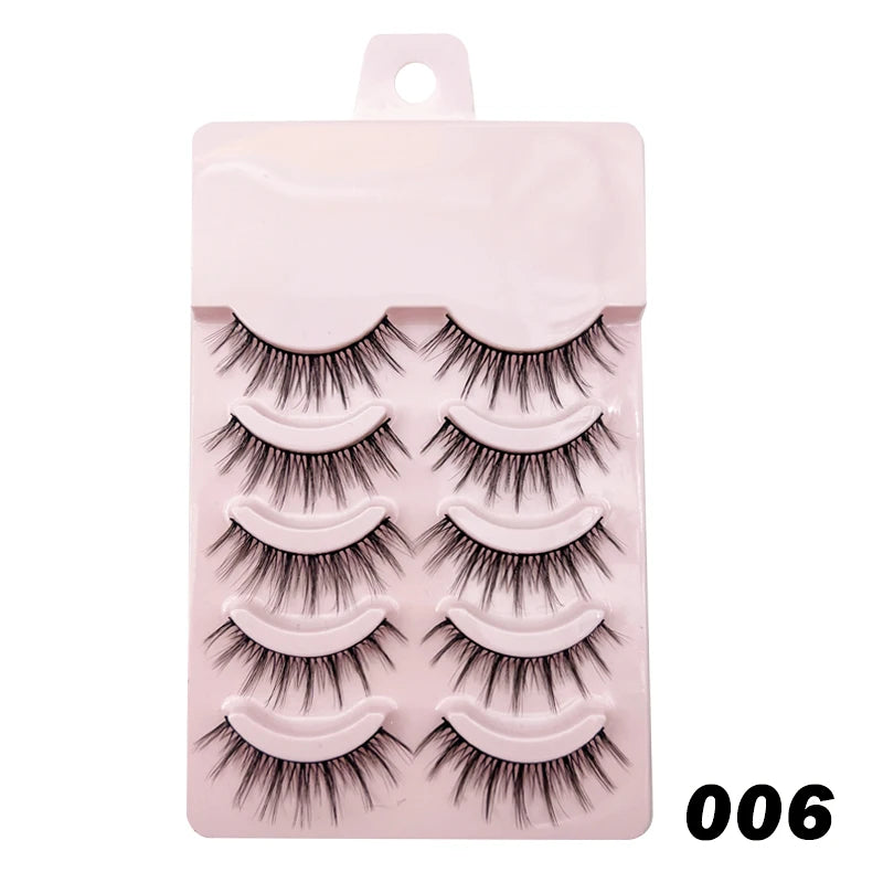 Manga Lashes - Soft Natural Thick False Eyelashes for Daily Makeup - ZOOMNSTORE