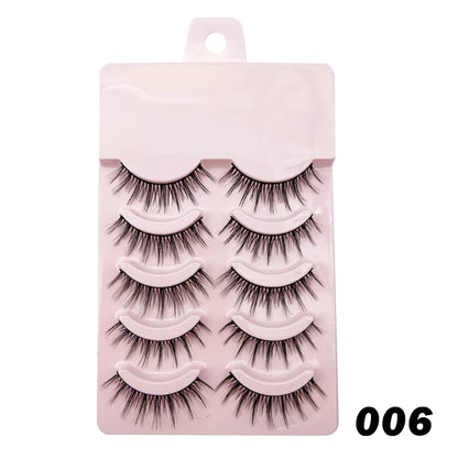 Manga Lashes - Soft Natural Thick False Eyelashes for Daily Makeup - ZOOMNSTORE