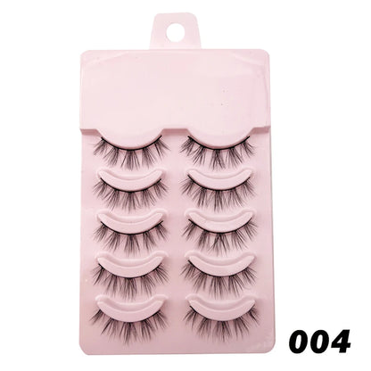 Manga Lashes - Soft Natural Thick False Eyelashes for Daily Makeup - ZOOMNSTORE