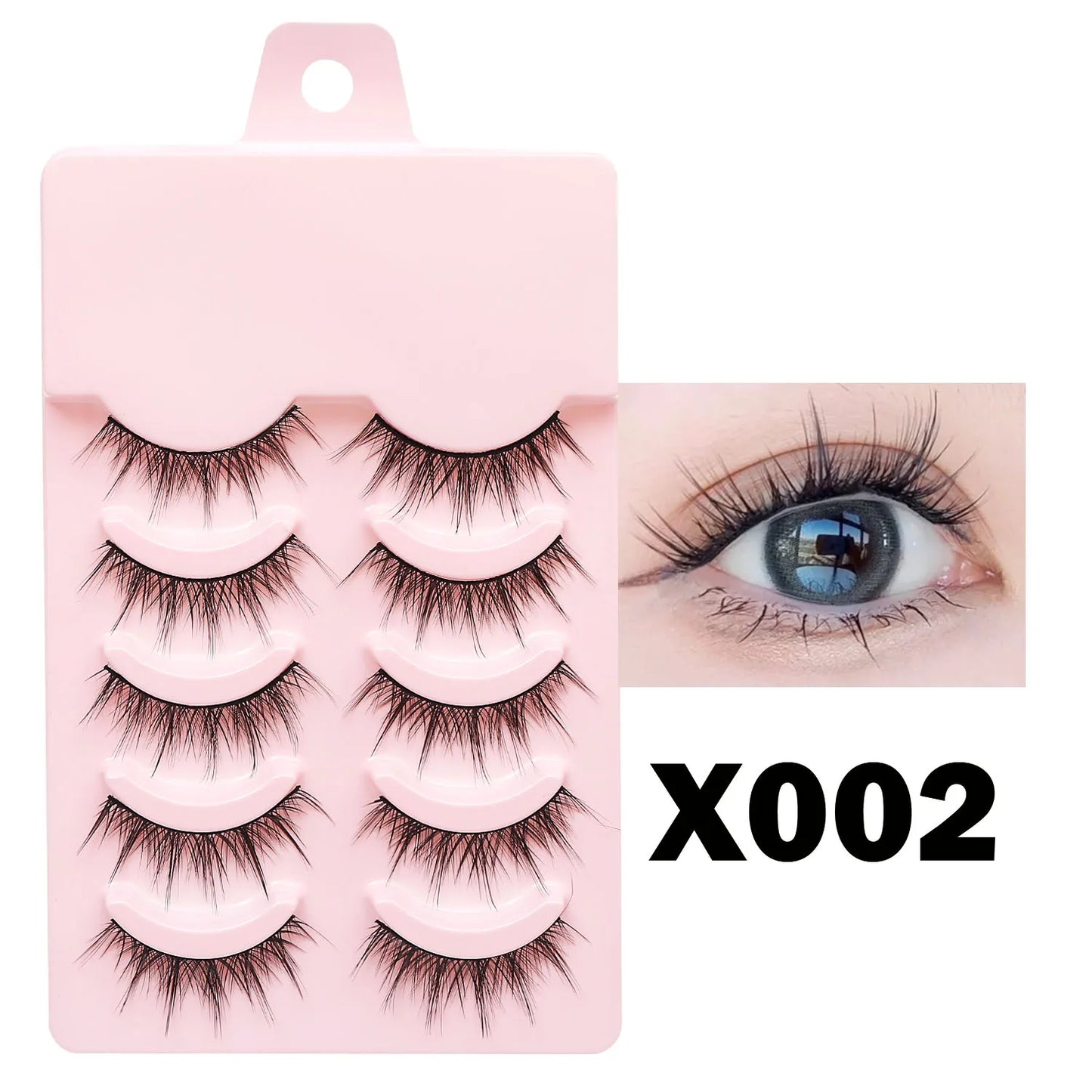 Manga Lashes - Soft Natural Thick False Eyelashes for Daily Makeup - ZOOMNSTORE