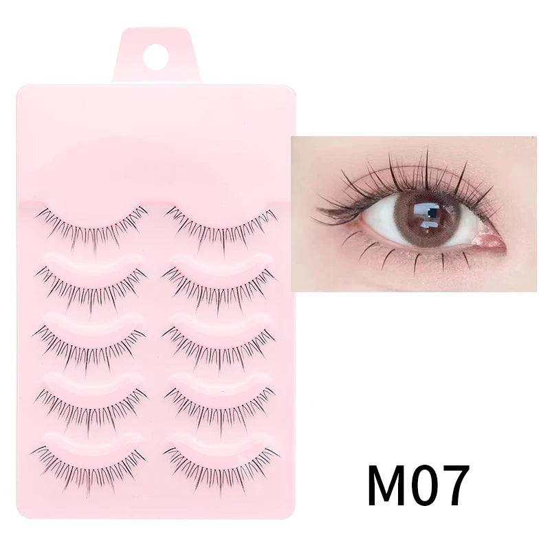 Manga Lashes - Soft Natural Thick False Eyelashes for Daily Makeup - ZOOMNSTORE