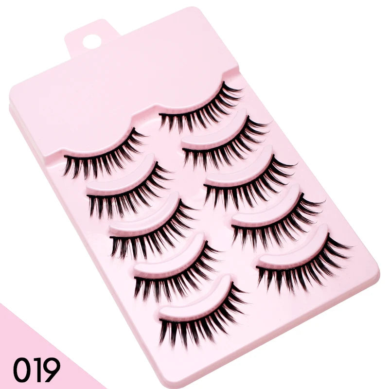 Manga Lashes - Soft Natural Thick False Eyelashes for Daily Makeup - ZOOMNSTORE