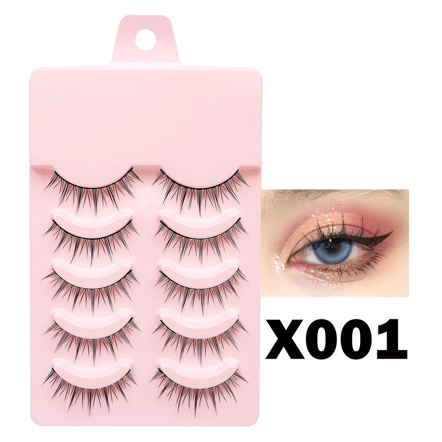 Manga Lashes - Soft Natural Thick False Eyelashes for Daily Makeup - ZOOMNSTORE