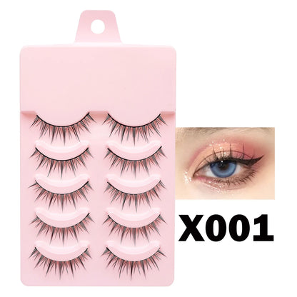 Manga Lashes - Soft Natural Thick False Eyelashes for Daily Makeup - ZOOMNSTORE