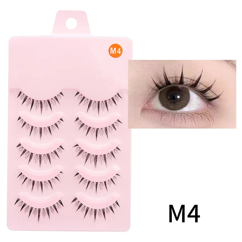Manga Lashes - Soft Natural Thick False Eyelashes for Daily Makeup - ZOOMNSTORE
