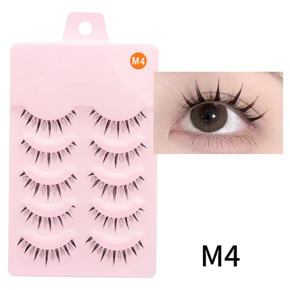 Manga Lashes - Soft Natural Thick False Eyelashes for Daily Makeup - ZOOMNSTORE
