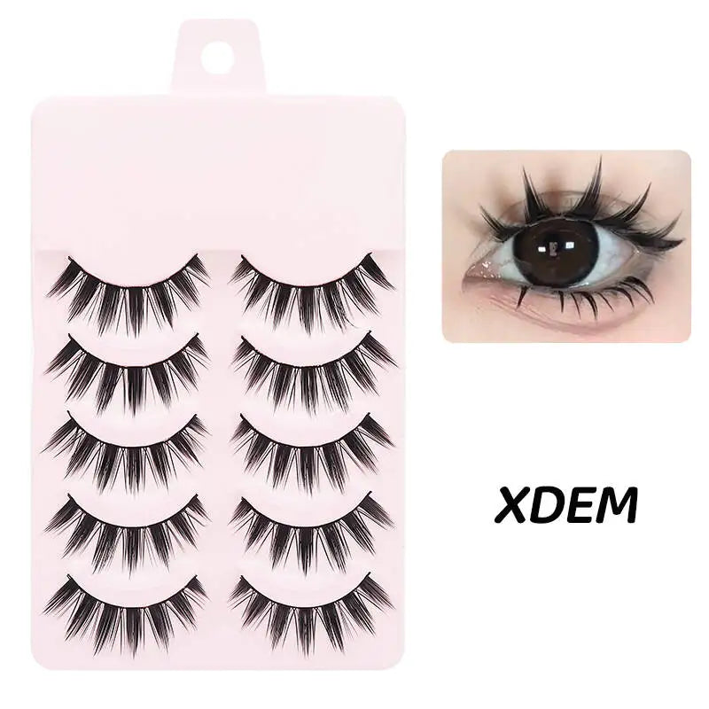 Manga Lashes - Soft Natural Thick False Eyelashes for Daily Makeup - ZOOMNSTORE
