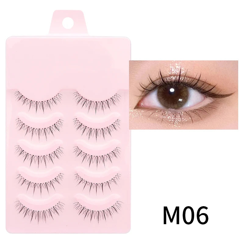 Manga Lashes - Soft Natural Thick False Eyelashes for Daily Makeup - ZOOMNSTORE