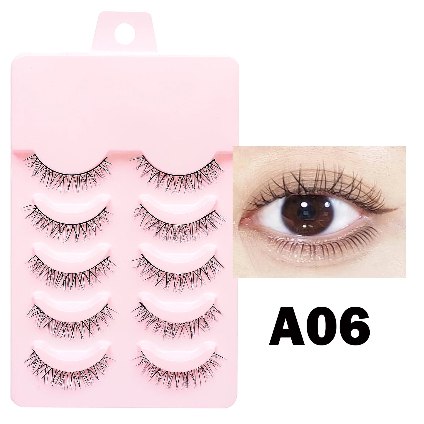 Manga Lashes - Soft Natural Thick False Eyelashes for Daily Makeup - ZOOMNSTORE