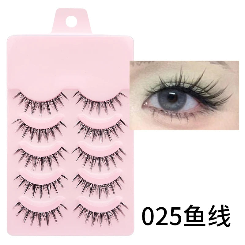 Manga Lashes - Soft Natural Thick False Eyelashes for Daily Makeup - ZOOMNSTORE