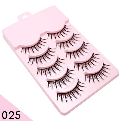 Manga Lashes - Soft Natural Thick False Eyelashes for Daily Makeup - ZOOMNSTORE