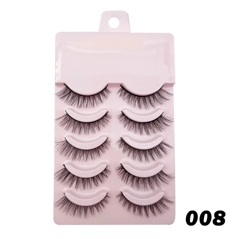 Manga Lashes - Soft Natural Thick False Eyelashes for Daily Makeup - ZOOMNSTORE