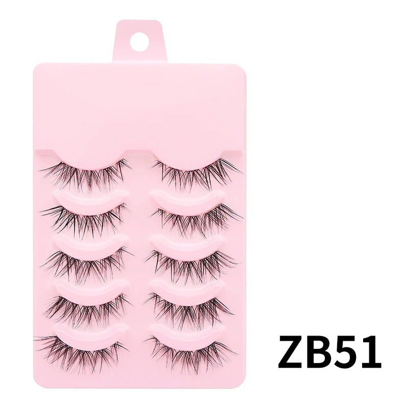 Manga Lashes - Soft Natural Thick False Eyelashes for Daily Makeup - ZOOMNSTORE