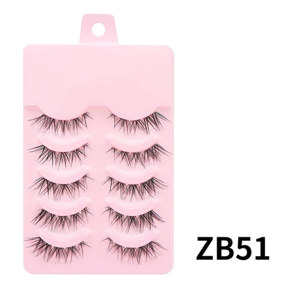 Manga Lashes - Soft Natural Thick False Eyelashes for Daily Makeup - ZOOMNSTORE