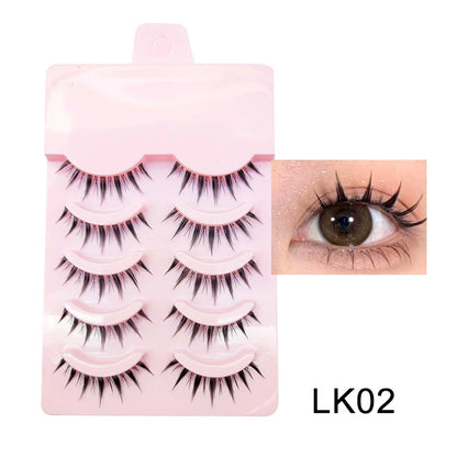 Manga Lashes - Soft Natural Thick False Eyelashes for Daily Makeup - ZOOMNSTORE