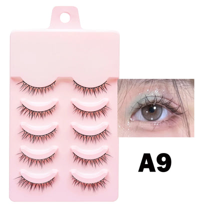 Manga Lashes - Soft Natural Thick False Eyelashes for Daily Makeup - ZOOMNSTORE