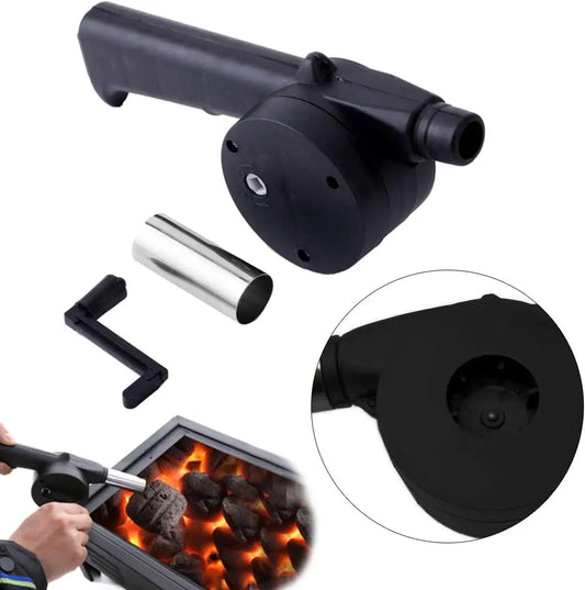 Manual Barbecue Blower – Portable Fire Starter & Hand Crank Charcoal Grill Fan - ZOOMNSTORE