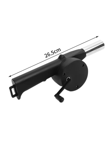 Manual Barbecue Blower – Portable Fire Starter & Hand Crank Charcoal Grill Fan - ZOOMNSTORE