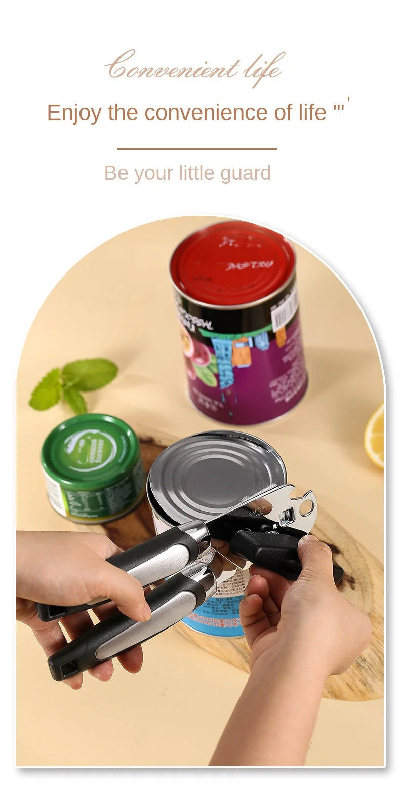 Stainless Steel Manual Can Opener - Multifunctional Kitchen Gadget  Bottle Opener - ZOOMNSTORE
