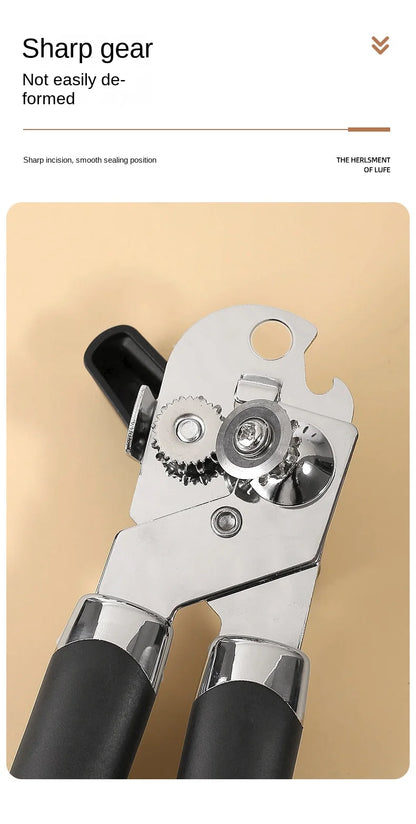 Stainless Steel Manual Can Opener - Multifunctional Kitchen Gadget  Bottle Opener - ZOOMNSTORE