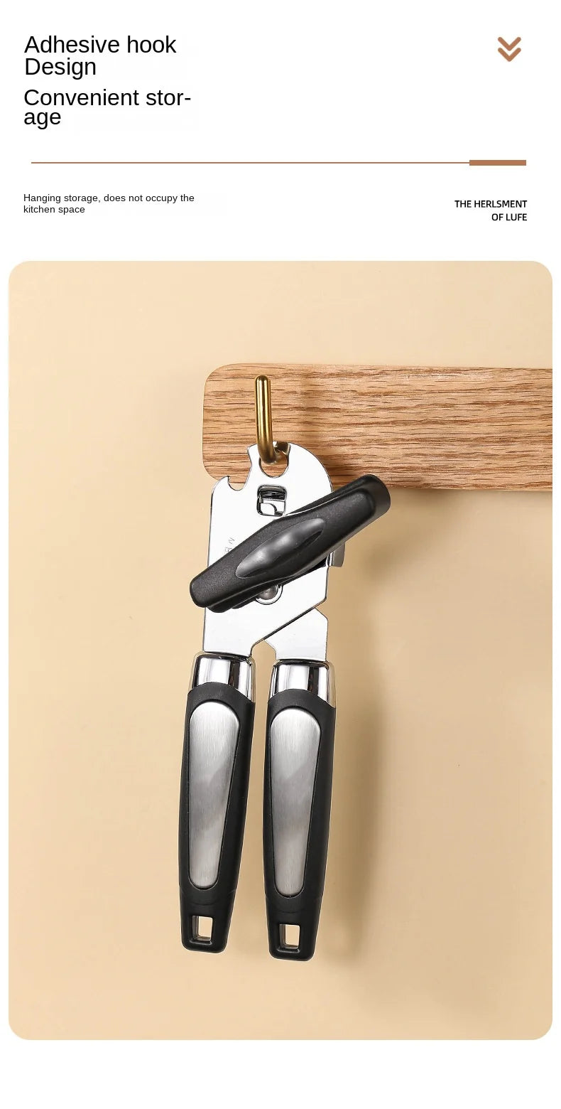 Stainless Steel Manual Can Opener - Multifunctional Kitchen Gadget  Bottle Opener - ZOOMNSTORE