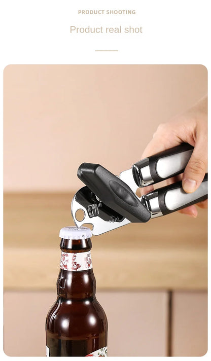 Stainless Steel Manual Can Opener - Multifunctional Kitchen Gadget  Bottle Opener - ZOOMNSTORE