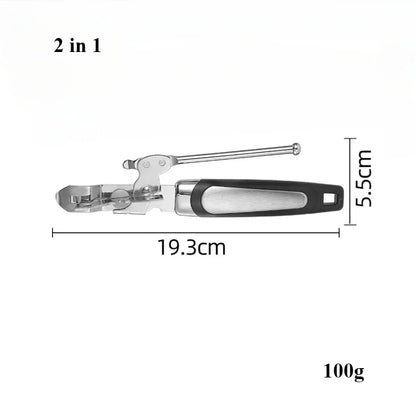 Stainless Steel Manual Can Opener - Multifunctional Kitchen Gadget  Bottle Opener - ZOOMNSTORE