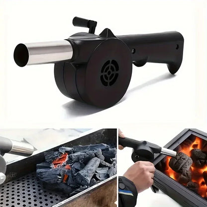 Manual Grill Fan – Portable BBQ Blower With Hand Crank & Barbecue Air Blower - ZOOMNSTORE