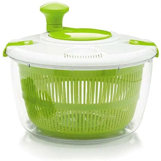 Manual Salad Spinner | Vegetable Dehydrator & Fruit Drying Basket | Anti Slip Salad Bowl Design - ZOOMNSTORE