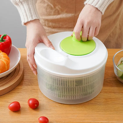 Vegetable Dehydrator  Salad Spinner - Manual Kitchen Gadget for Fruits  Lettuce - ZOOMNSTORE
