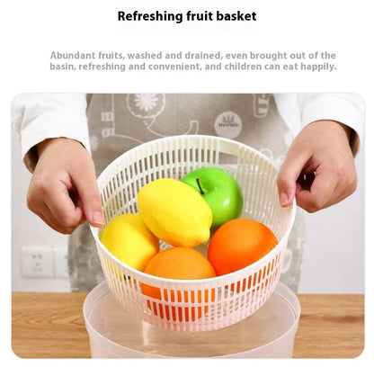 Vegetable Dehydrator  Salad Spinner - Manual Kitchen Gadget for Fruits  Lettuce - ZOOMNSTORE