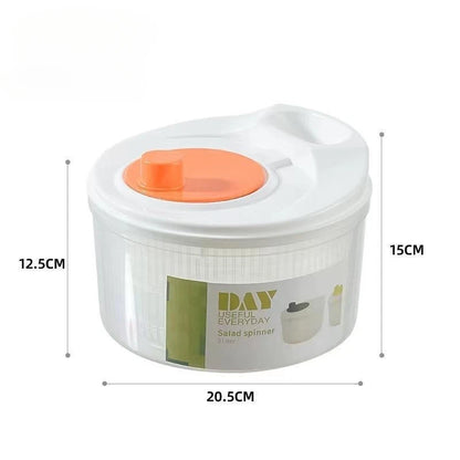 Vegetable Dehydrator  Salad Spinner - Manual Kitchen Gadget for Fruits  Lettuce - ZOOMNSTORE