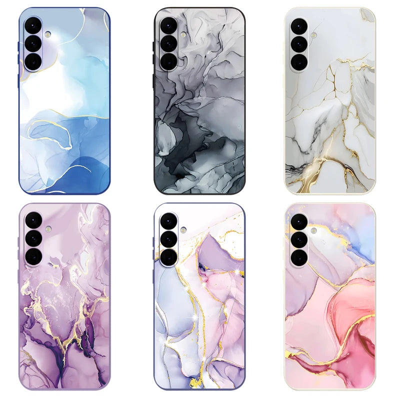 Colorful Marble Case for Samsung Galaxy S24 S23 S22 S21 S20 FE A Series - Lanyard Cover - ZOOMNSTORE