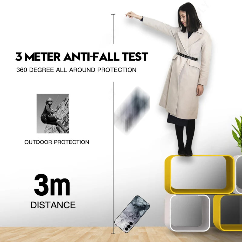 Colorful Marble Case for Samsung Galaxy S24 S23 S22 S21 S20 FE A Series - Lanyard Cover - ZOOMNSTORE