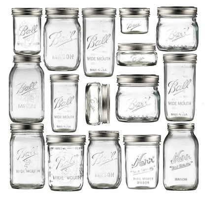 American Mason Jar Glass Transparent Oat-Sealed Beverage Cup Durable Kitchen Storage Container for Milk Shake & Juice - ZOOMNSTORE