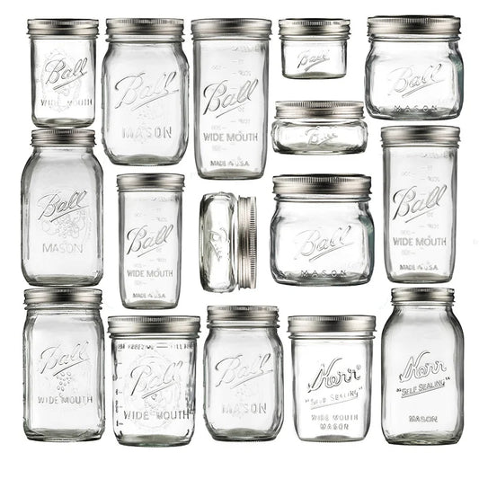 American Mason Jar Glass Transparent Oat-Sealed Beverage Cup Durable Kitchen Storage Container for Milk Shake & Juice - ZOOMNSTORE