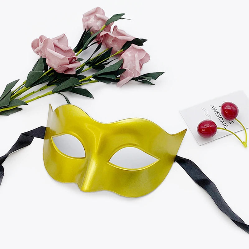 Women Man Sexy Gentleman Masquerade Mask Prom Mask Halloween Party Props Black White Retro Mask Plastic Half Face Cosplay Mask - ZOOMNSTORE