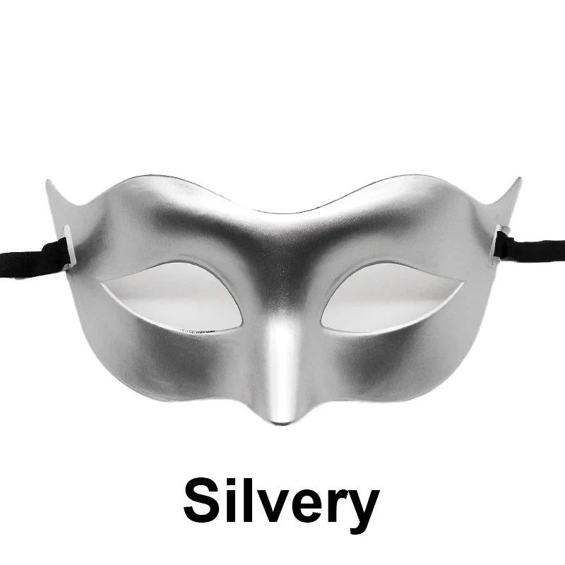 Women Man Sexy Gentleman Masquerade Mask Prom Mask Halloween Party Props Black White Retro Mask Plastic Half Face Cosplay Mask - ZOOMNSTORE
