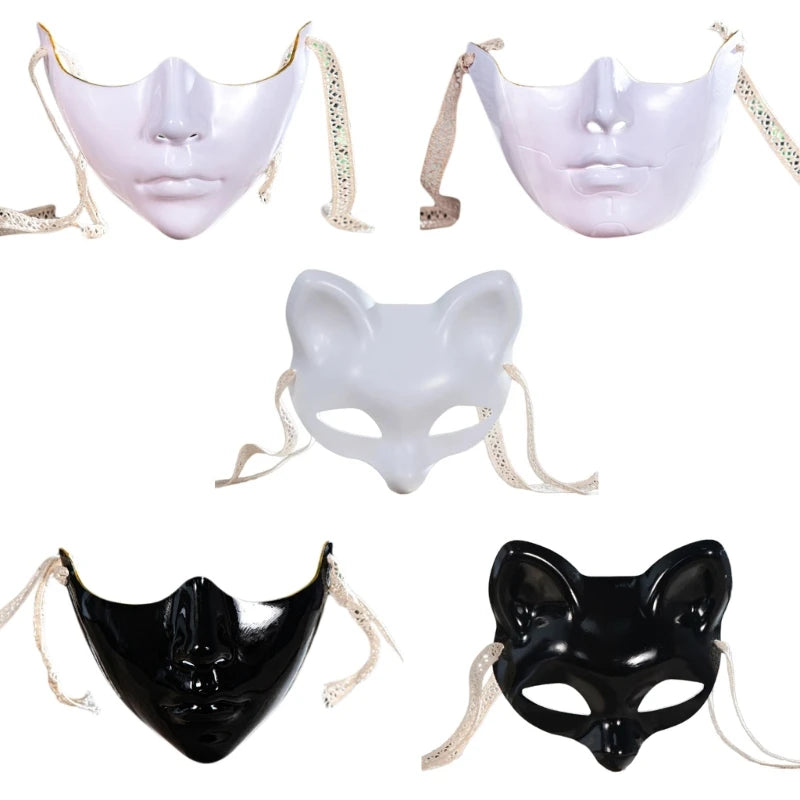 Masquerade Half Face Mask - Cosplay Halloween Eyemask for Men and Women - ZOOMNSTORE