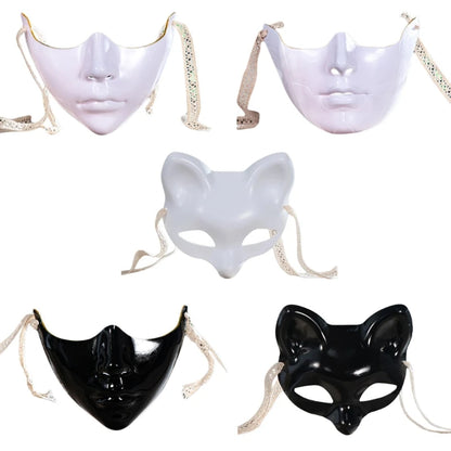 Masquerade Half Face Mask - Cosplay Halloween Eyemask for Men and Women - ZOOMNSTORE