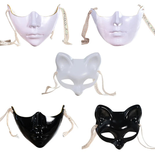 Masquerade Half Face Mask - Cosplay Halloween Eyemask for Men and Women - ZOOMNSTORE
