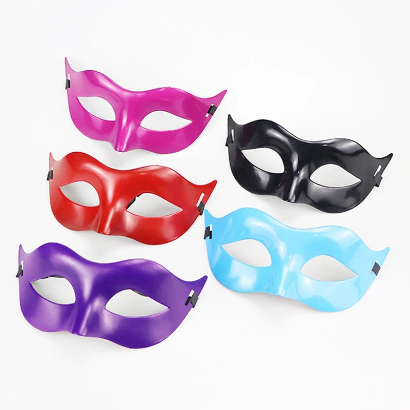Women Man Sexy Gentleman Masquerade Mask Prom Mask Halloween Party Props Black White Retro Mask Plastic Half Face Cosplay Mask - ZOOMNSTORE