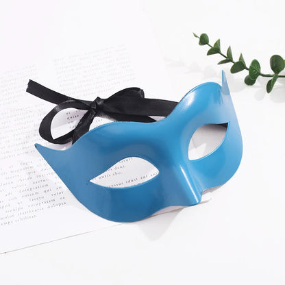 Women Man Sexy Gentleman Masquerade Mask Prom Mask Halloween Party Props Black White Retro Mask Plastic Half Face Cosplay Mask - ZOOMNSTORE