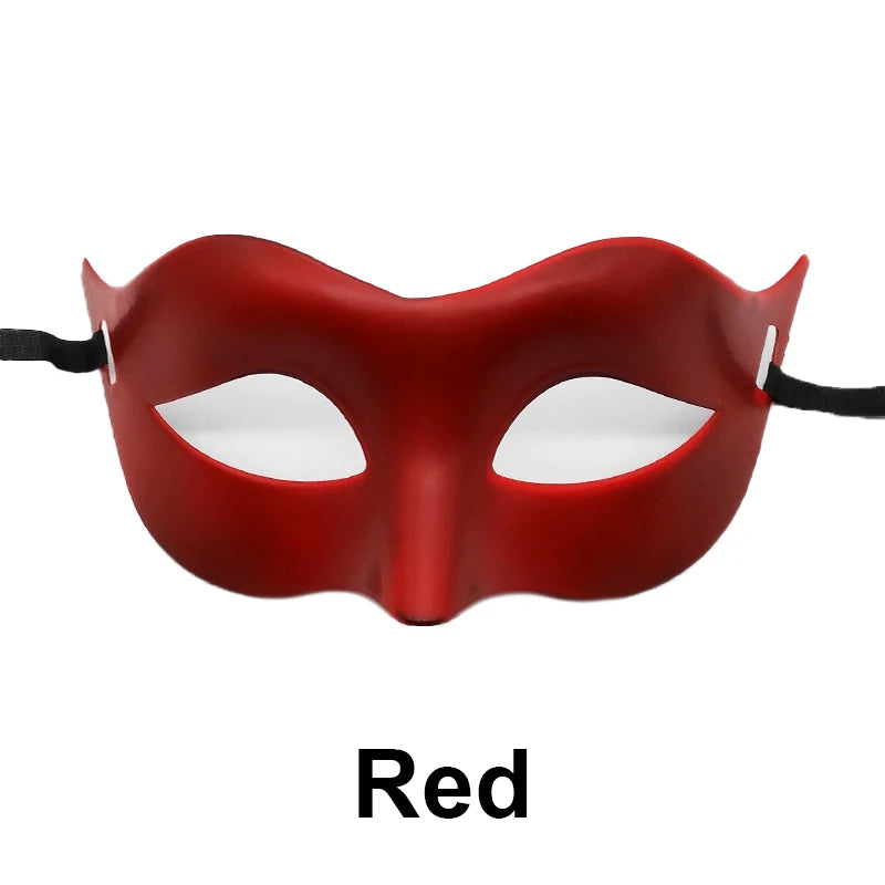 Women Man Sexy Gentleman Masquerade Mask Prom Mask Halloween Party Props Black White Retro Mask Plastic Half Face Cosplay Mask - ZOOMNSTORE