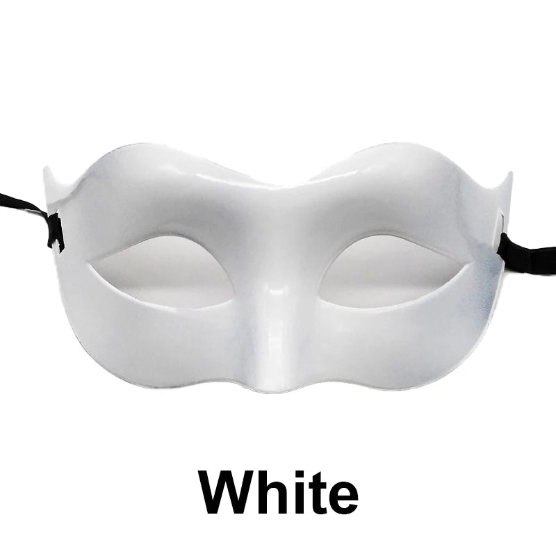 Women Man Sexy Gentleman Masquerade Mask Prom Mask Halloween Party Props Black White Retro Mask Plastic Half Face Cosplay Mask - ZOOMNSTORE