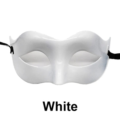 Women Man Sexy Gentleman Masquerade Mask Prom Mask Halloween Party Props Black White Retro Mask Plastic Half Face Cosplay Mask - ZOOMNSTORE