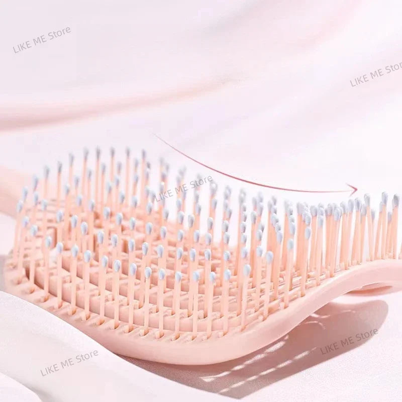 Massage Comb - Elastic Hollow Out Hair Styling Detangler & Scalp Brush Tool - ZOOMNSTORE