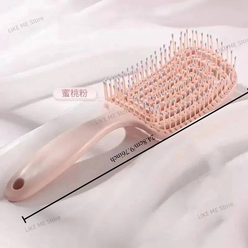 Massage Comb - Elastic Hollow Out Hair Styling Detangler & Scalp Brush Tool - ZOOMNSTORE