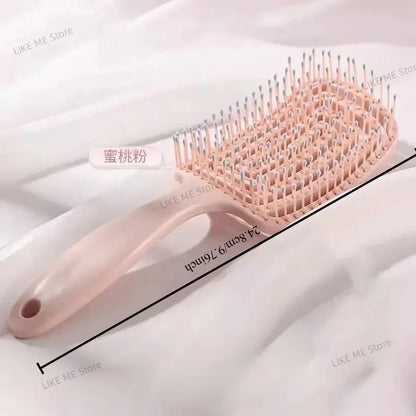Massage Comb - Elastic Hollow Out Hair Styling Detangler & Scalp Brush Tool - ZOOMNSTORE
