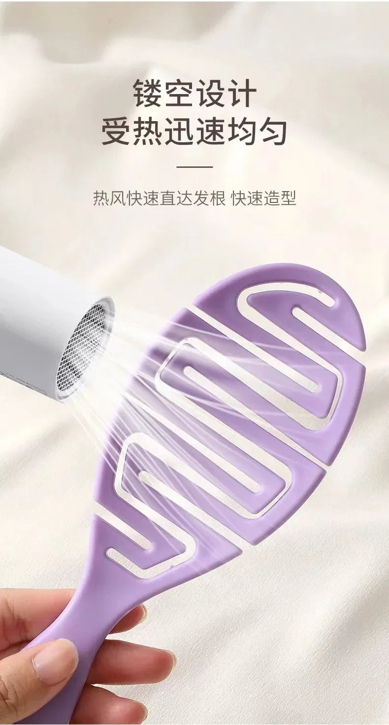 Massage Comb - Elastic Hollow Out Hair Styling Detangler & Scalp Brush Tool - ZOOMNSTORE